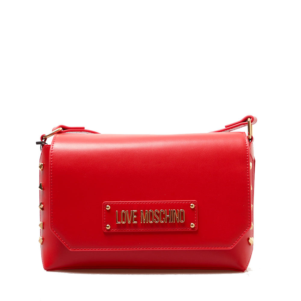 Borsa a Tracolla LOVE MOSCHINO Rossa con Borchie
