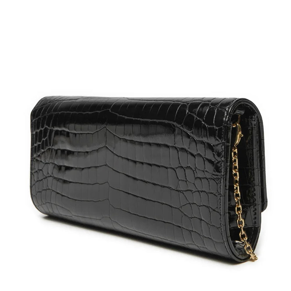 LOVE MOSCHINO LETTERING LOGO LINIE
Damen Clutch mit Schultergurt in Schwarz mit Kokosnuss Print