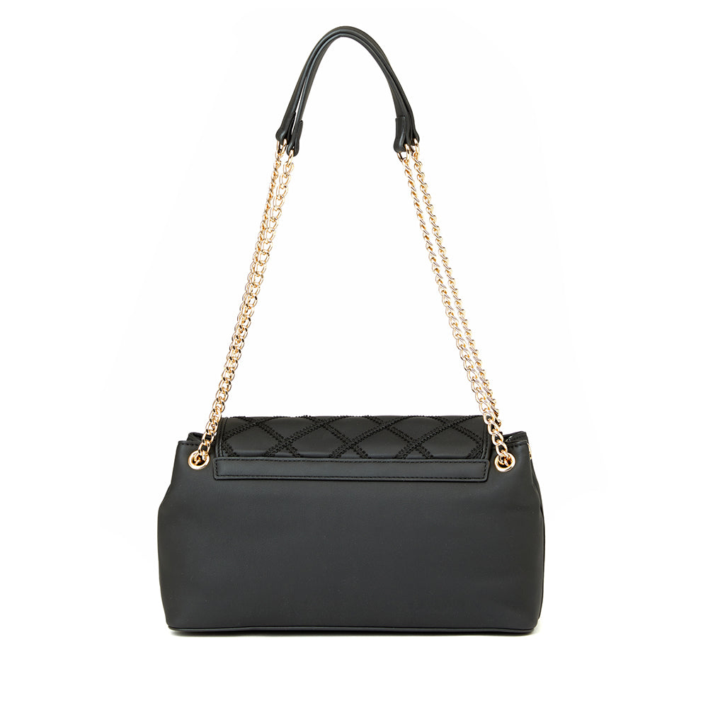 LOVE MOSCHINO
Schultertasche mit schwarzem Schachstickerei