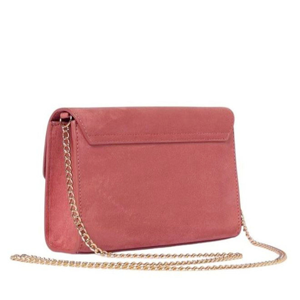 Clutch Donna con Tracolla LOVE MOSCHINO in Tessuto Soft Rosa Antico con Cuore