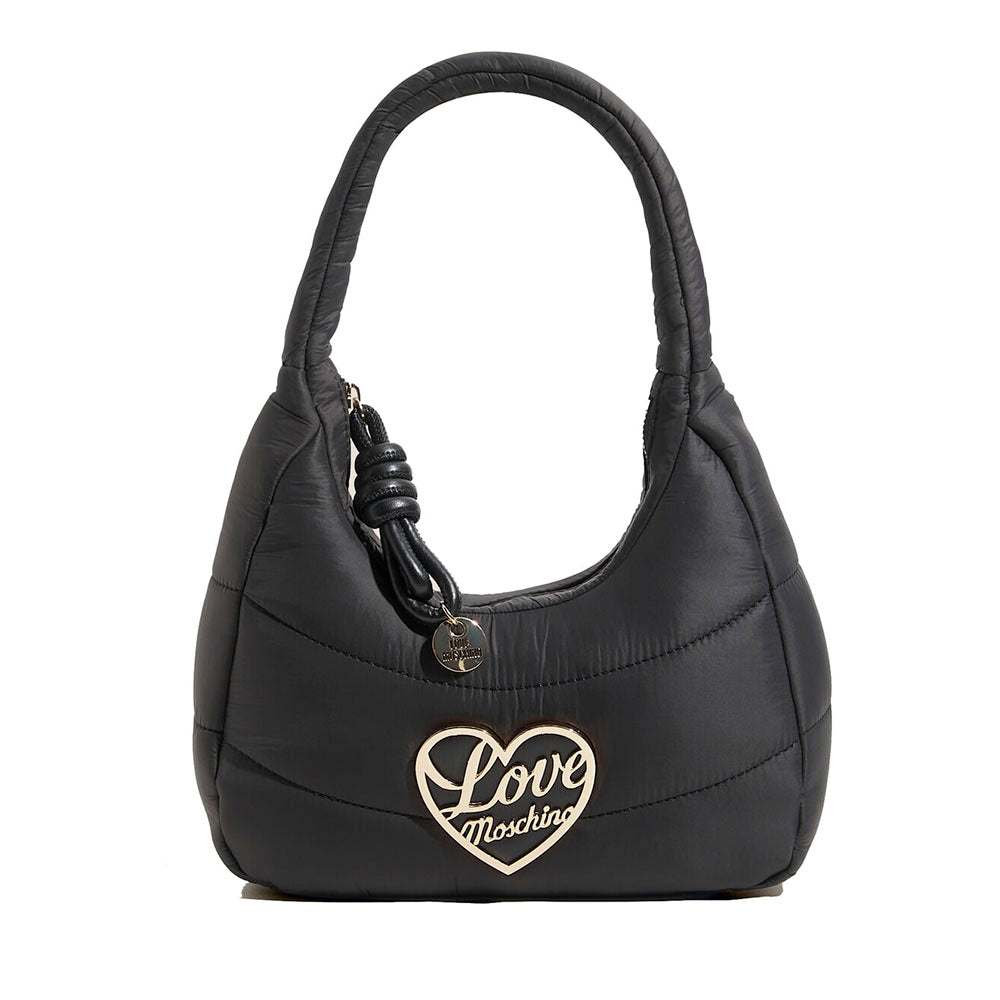 Borsa Donna a Spalla LOVE MOSCHINO in Nylon Trapuntato Nero