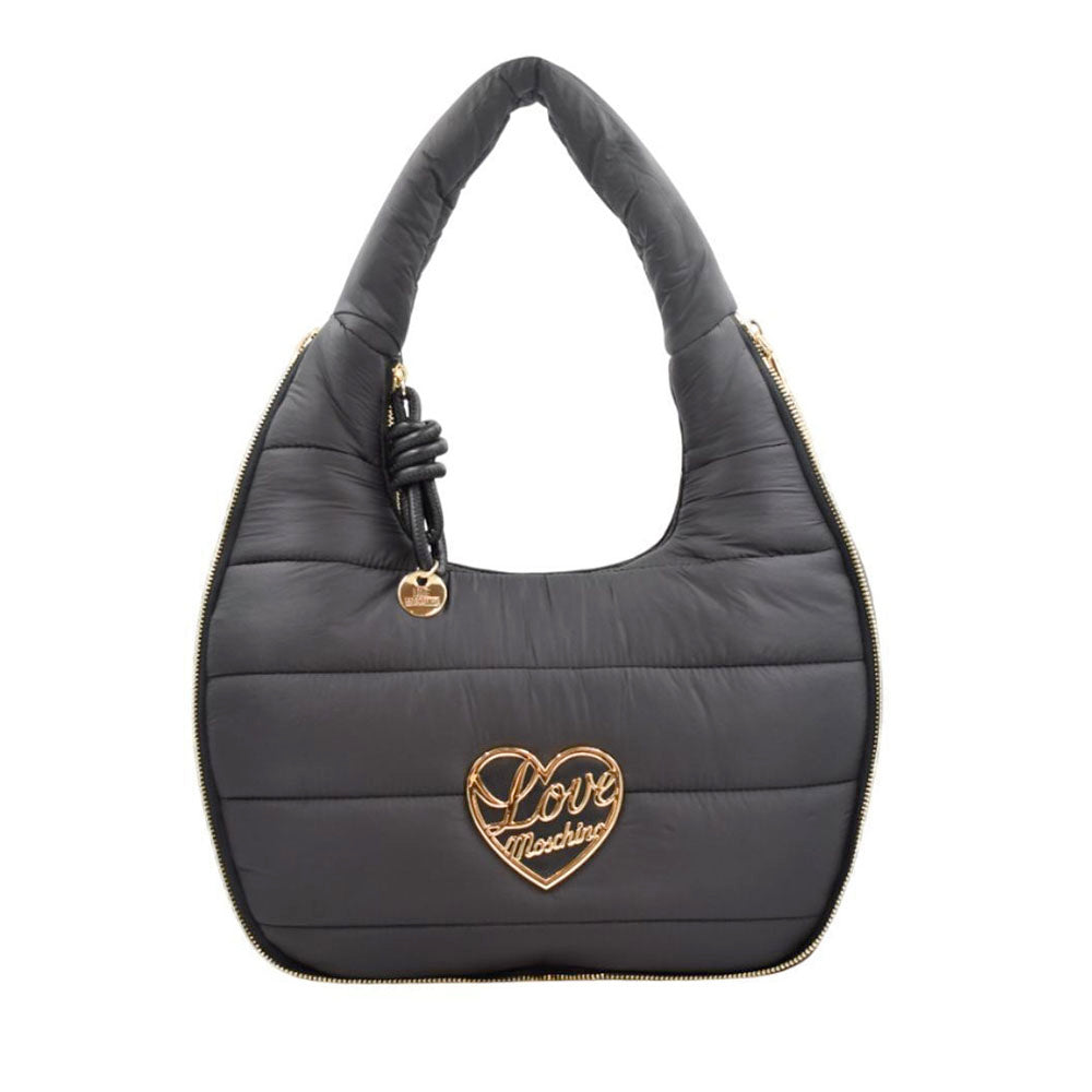 Hobo Bag Donna LOVE MOSCHINO in Nylon Trapuntato Nero