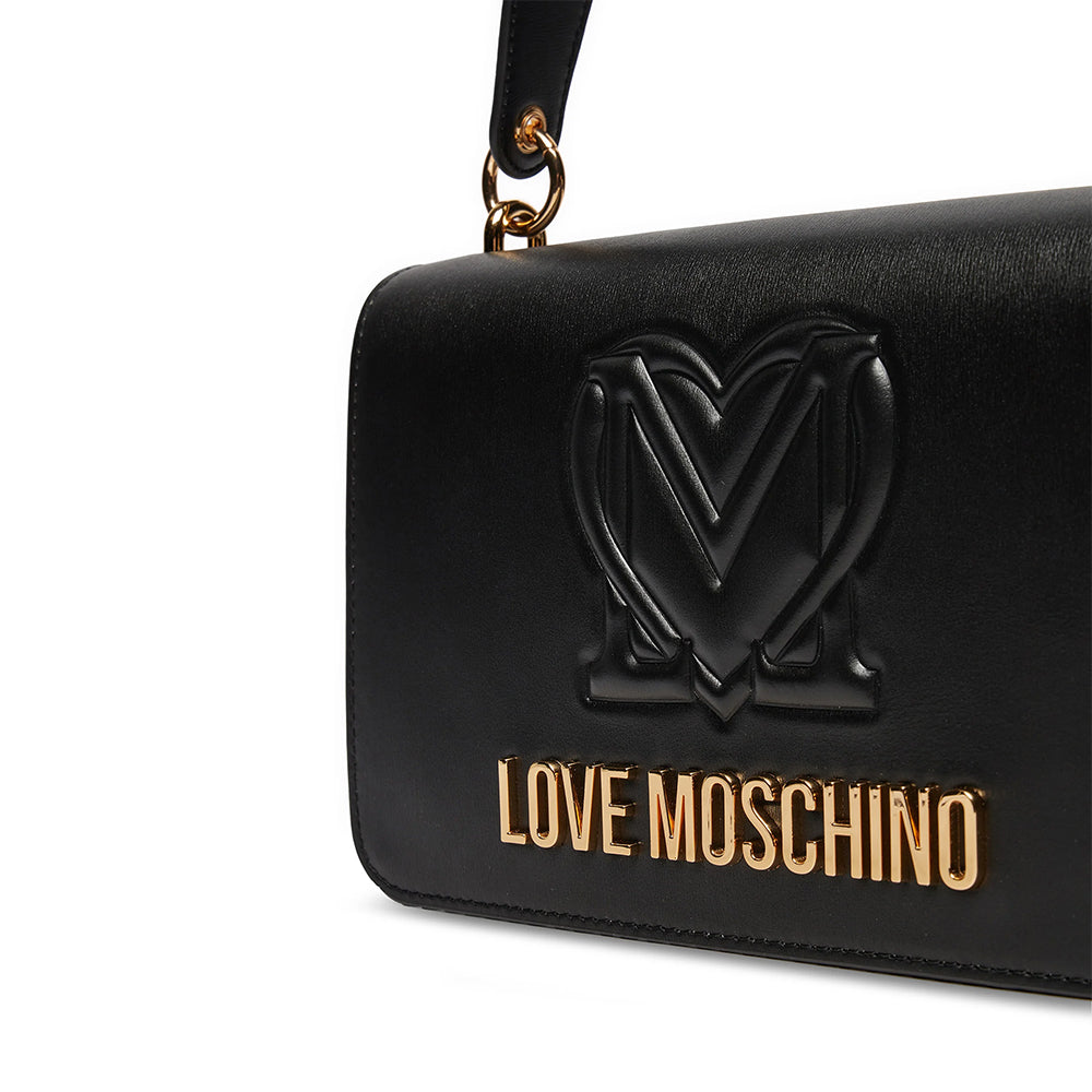 LOVE MOSCHINO
Schwarze Umhängetasche aus Leder mit Riemen