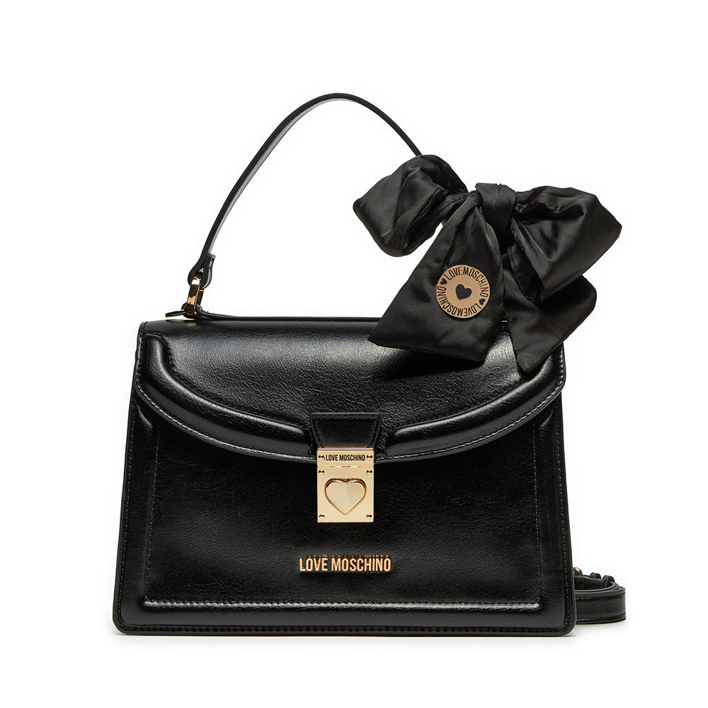 Borsa Donna a Mano LOVE MOSCHINO Nera con Fiocco