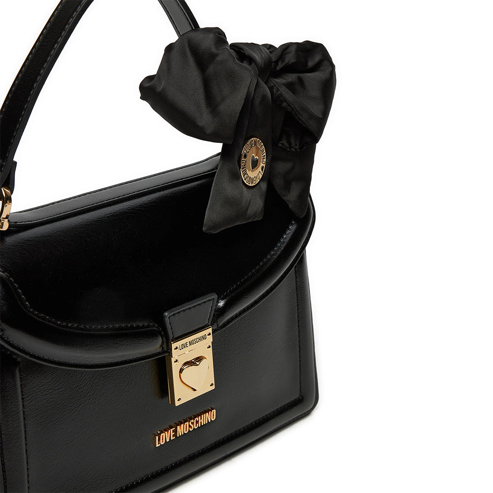 Borsa Donna a Mano LOVE MOSCHINO Nera con Fiocco