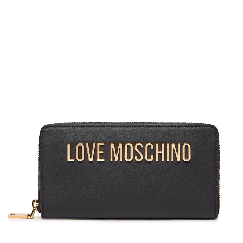 Portafoglio Donna Zip Around LOVE MOSCHINO linea Bold Love Nero