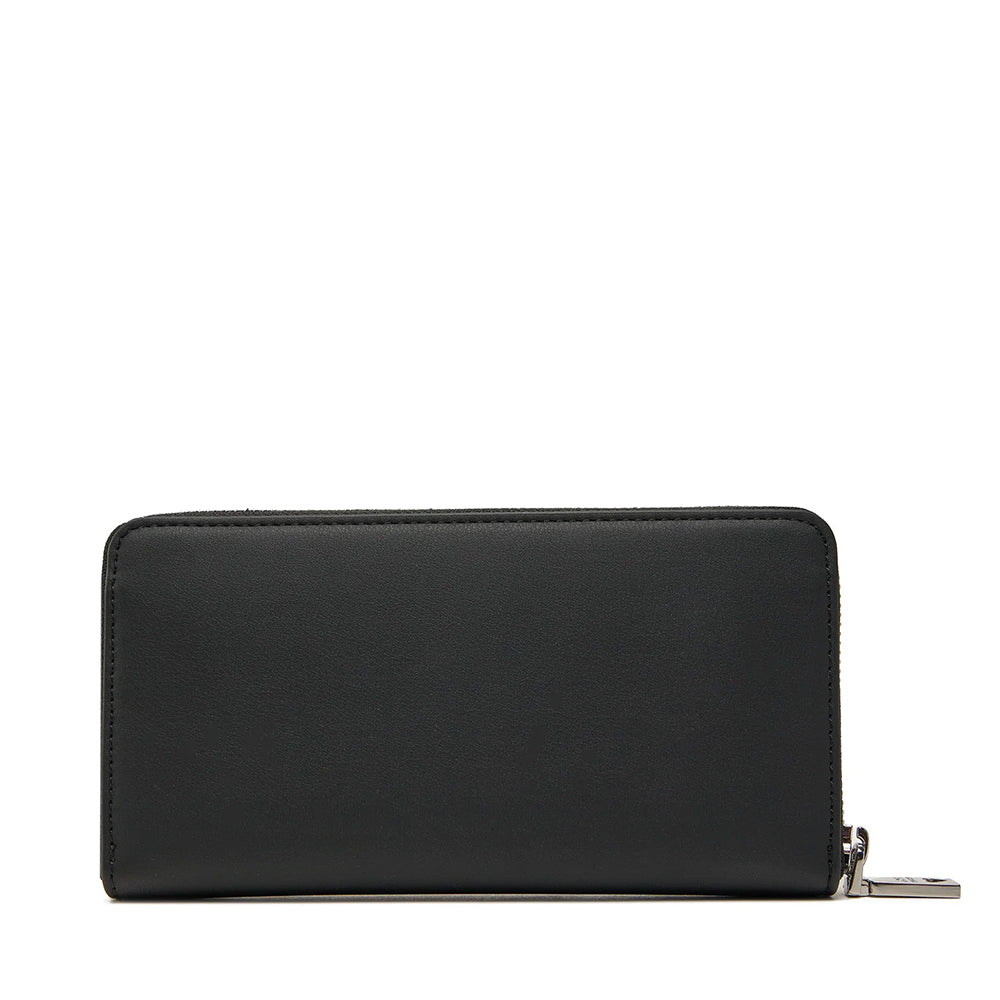 Portafoglio Donna Zip Around LOVE MOSCHINO linea Bold Love Nero e Nikel
