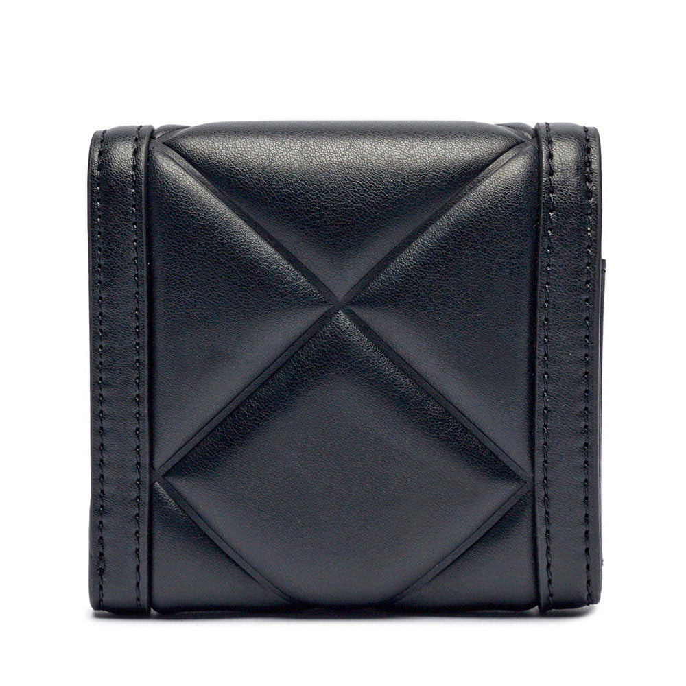 Portafoglio Piccolo Trapuntato con Bottone LOVE MOSCHINO linea Embossed Nero
