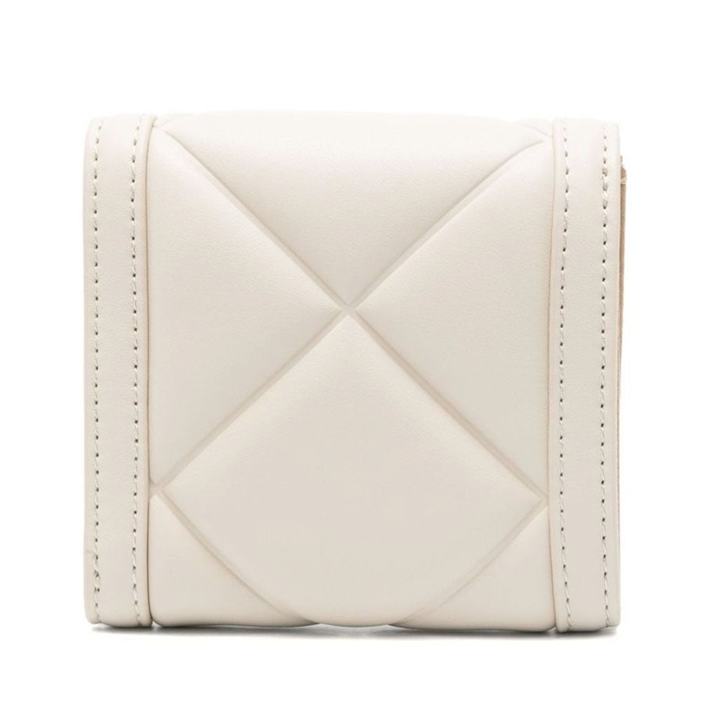 Portafoglio Piccolo Trapuntato con Bottone LOVE MOSCHINO linea Embossed Avorio