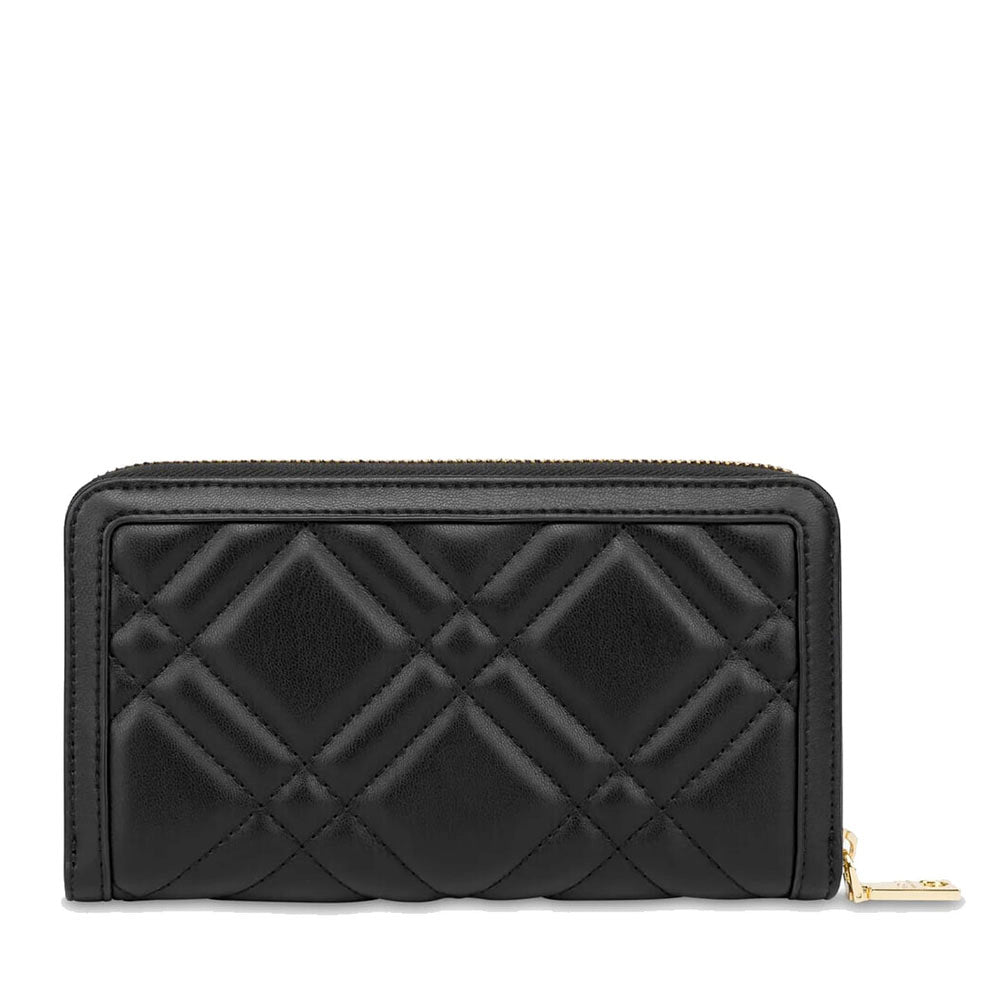 Portafoglio Trapuntato Zip Around LOVE MOSCHINO linea Sweet Studs Nero