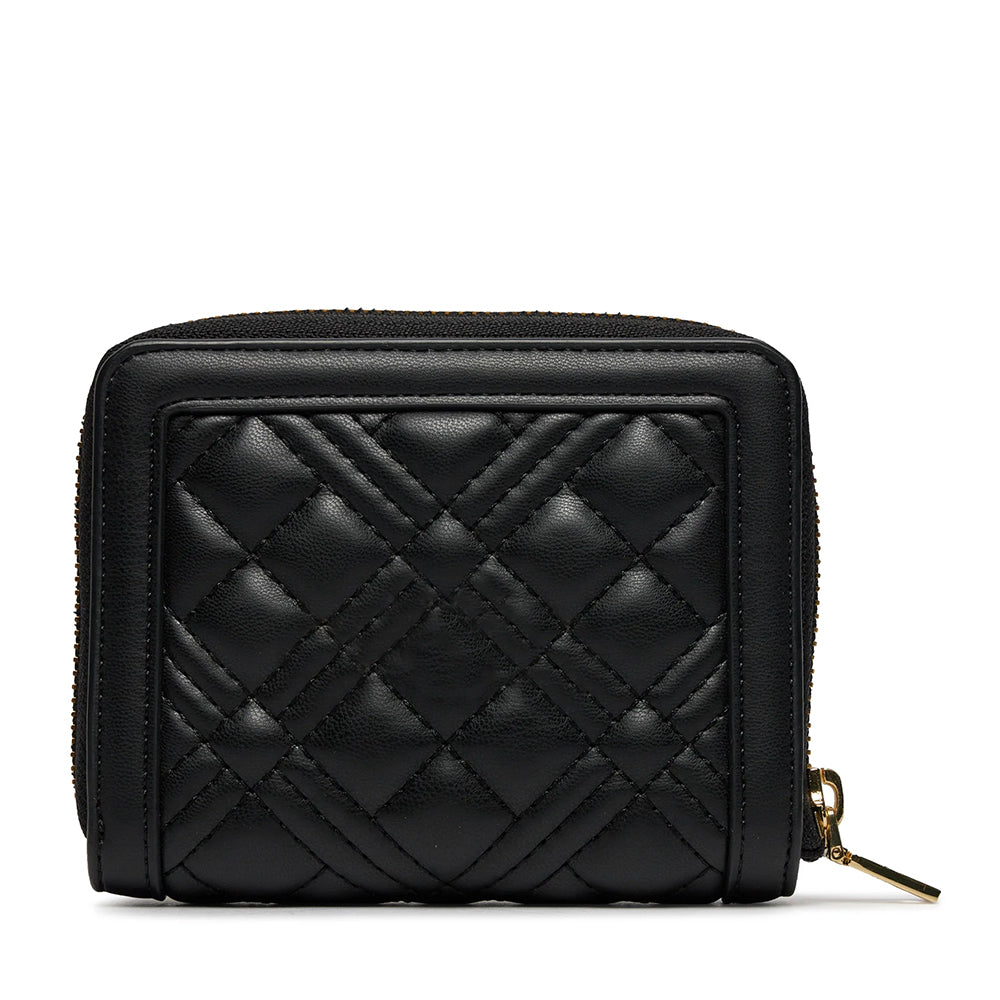 LOVE MOSCHINO QUILTED LINIE
Kleine Damen-Geldbörse mit umlaufendem Reißverschluss, gesteppt, Schwarz