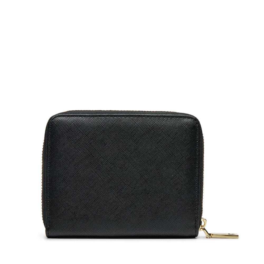 Portafoglio Donna Piccolo Zip Around LOVE MOSCHINO stampa Saffiano Nera