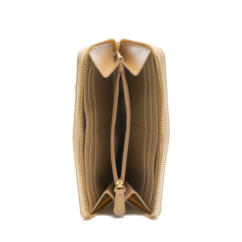 LOVE MOSCHINO
Beige Damen-Geldbörse mit Reißverschluss und Nieten