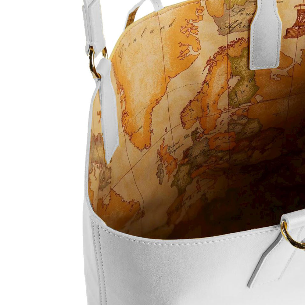 Shopping Bag Reversibile 1A Classe Alviero Martini linea Two-Way Bag Bianco LA63