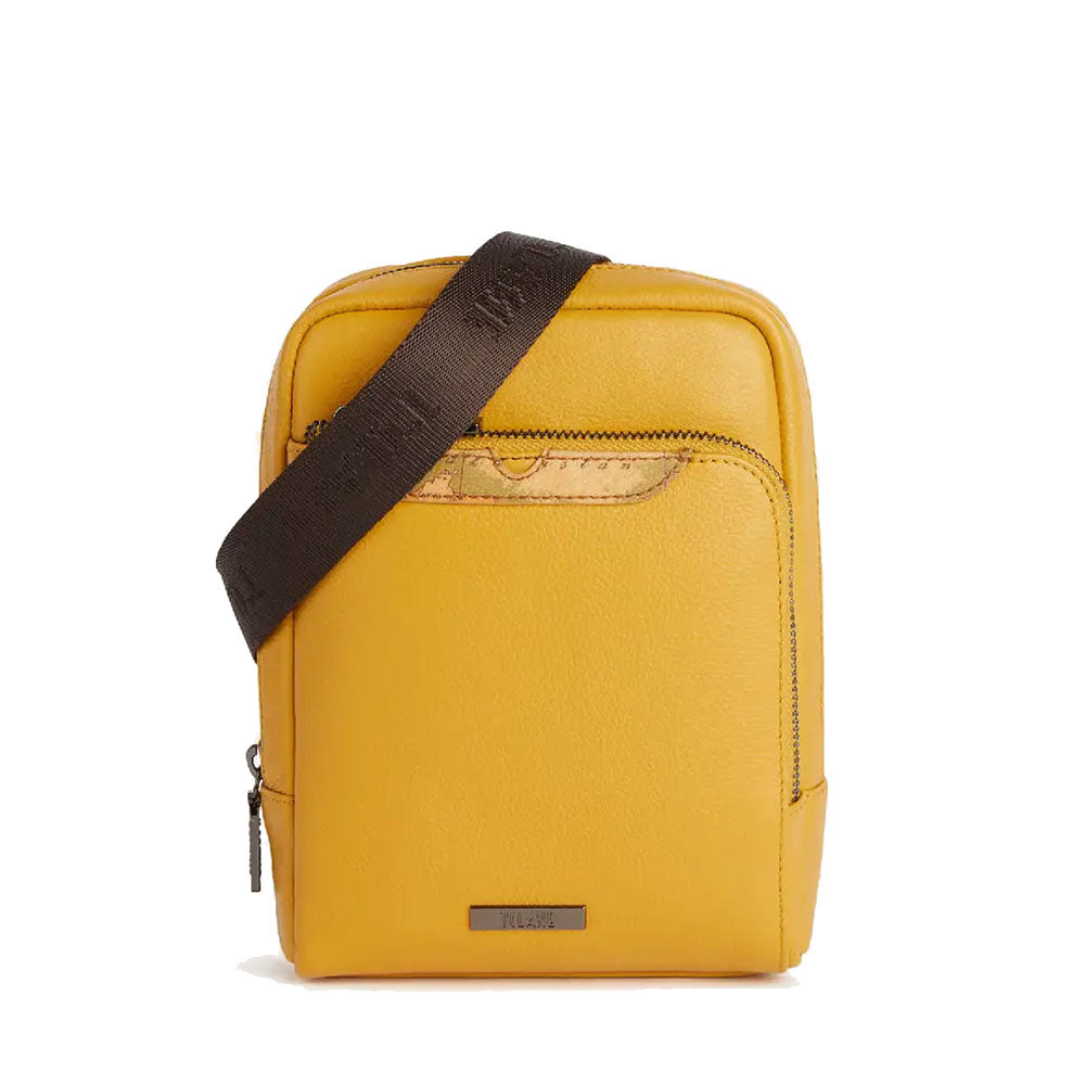 1A Classe Alviero Martini Trip Linie
Kleine Herrentasche in senfgelbem Leder LA85