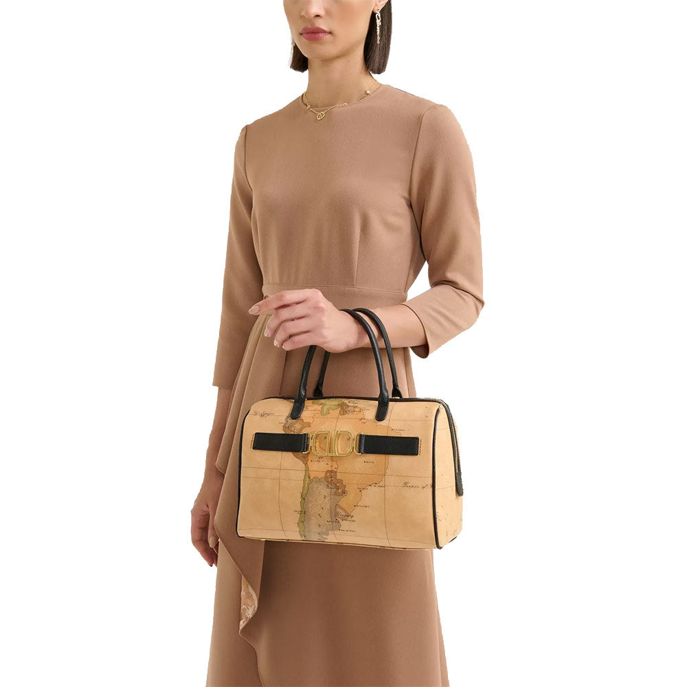 Handtasche 1A Classe Alviero Martini 3D Geo Linie, Geo Classic und Schwarz Farbe LB01