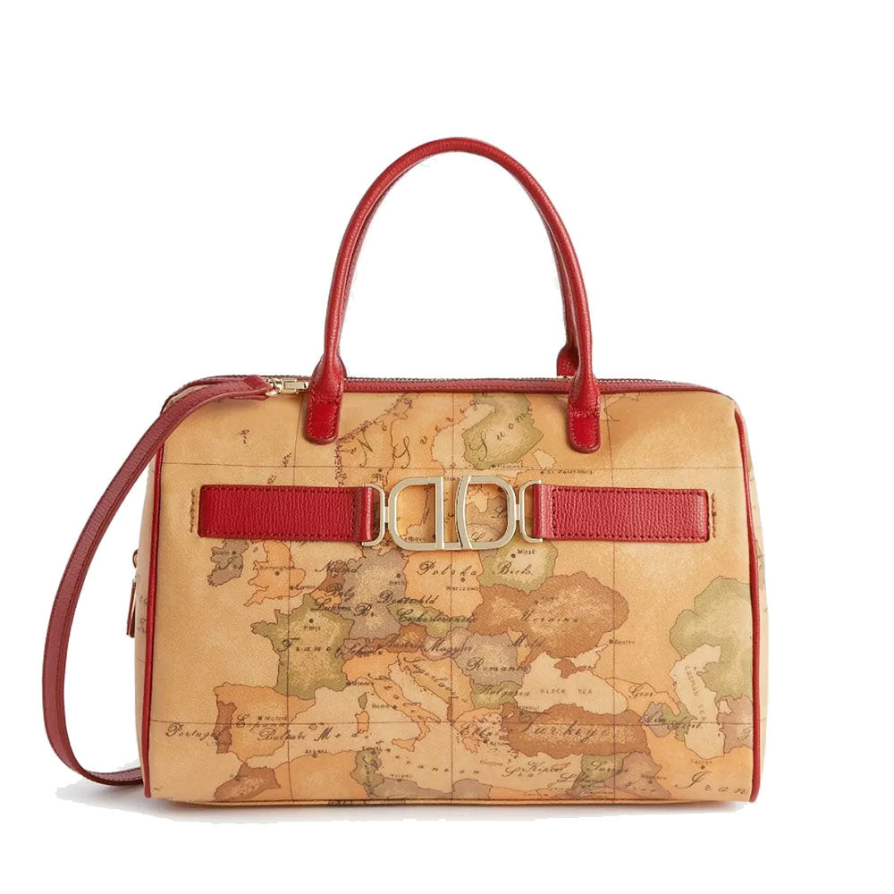 Handtasche 1A Classe Alviero Martini 3D Geo-Linie, Geo Classic und rote Farbe LB01