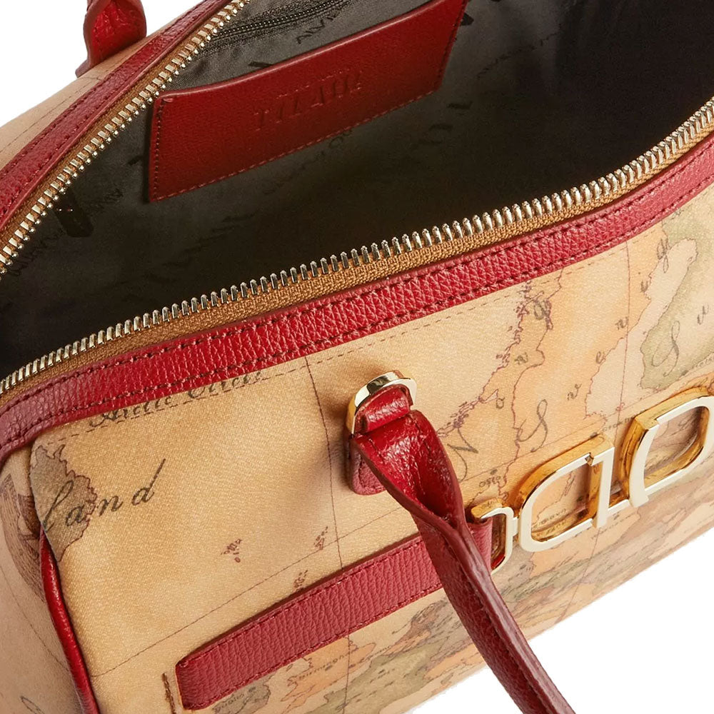 Handtasche 1A Classe Alviero Martini 3D Geo-Linie, Geo Classic und rote Farbe LB01