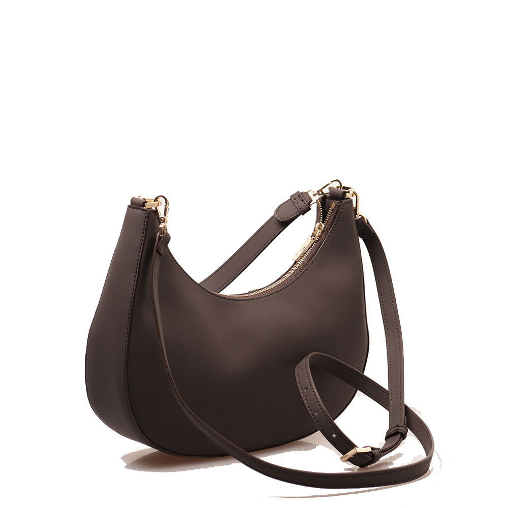 Borsa Sottospalla a Mezzaluna 1A Classe Alviero Martini linea Journey Geo Ebano LB39
