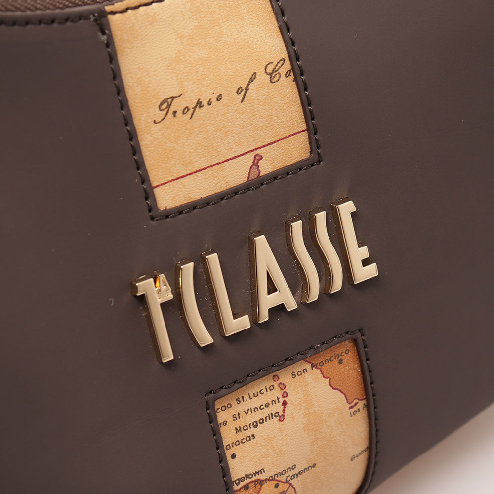 Borsa Sottospalla a Mezzaluna 1A Classe Alviero Martini linea Journey Geo Ebano LB39