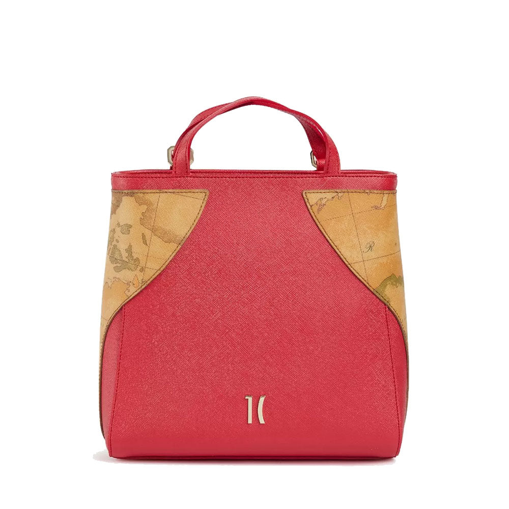 Doppelter tragbarer Rucksack 1A-Klasse Alviero Martini Flying City Linie Pearl Red LB47