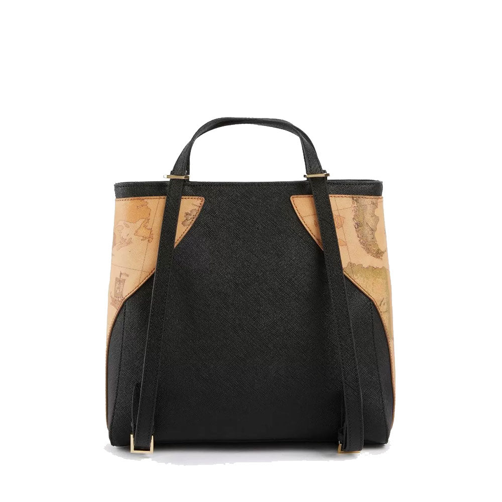 Doppelter tragbarer Rucksack 1A Classe Alviero Martini Flying City Linie Light Gold LB47