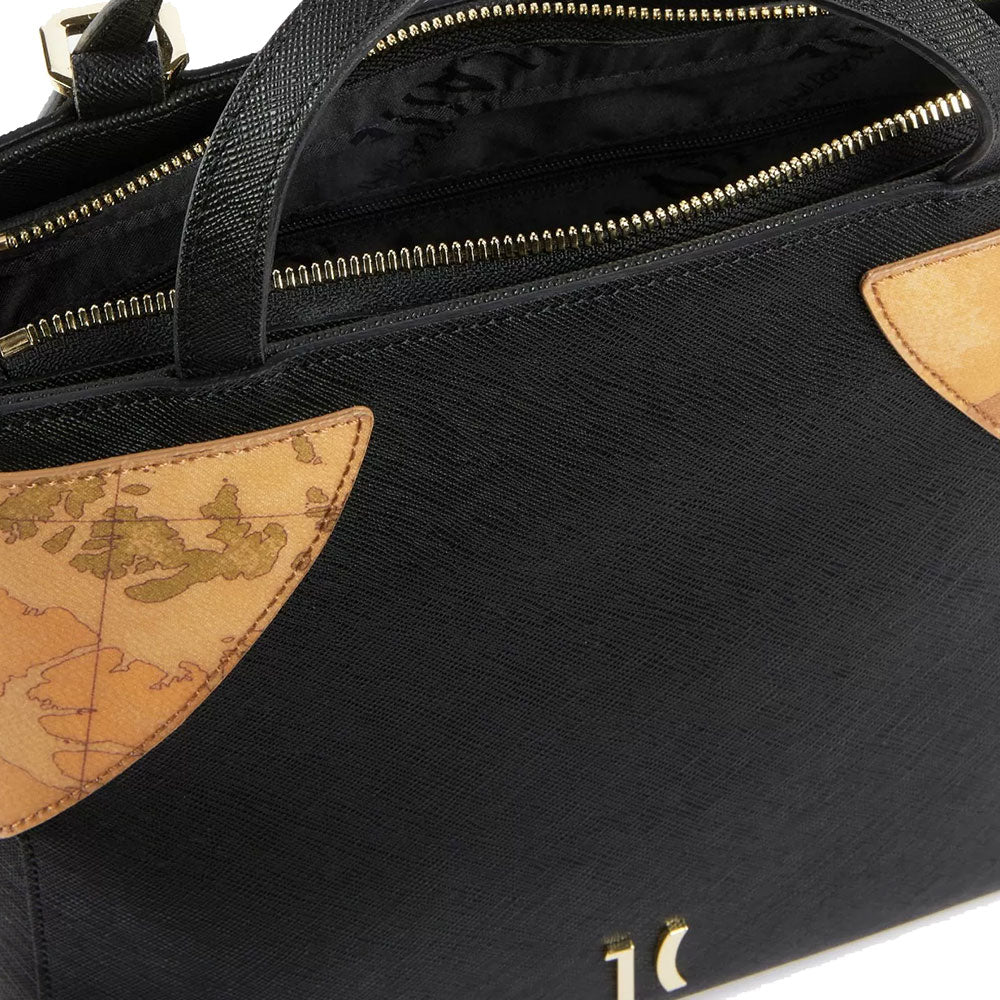 Doppelter tragbarer Rucksack 1A Classe Alviero Martini Flying City Linie Light Gold LB47