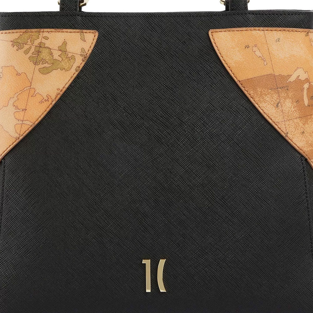Doppelter tragbarer Rucksack 1A Classe Alviero Martini Flying City Linie Light Gold LB47