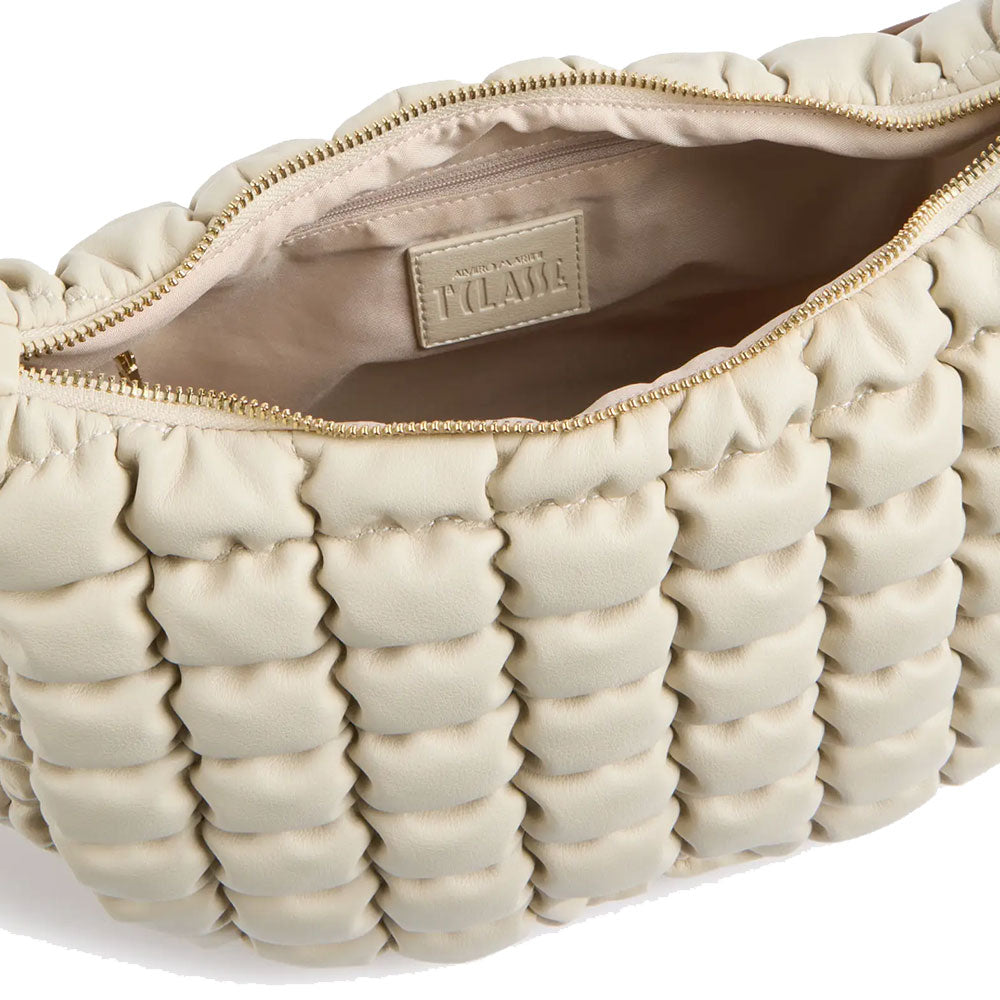 Borsa Mezzaluna a Tracolla 1A Classe Alviero Martini linea Turtle Beach Avorio LB73