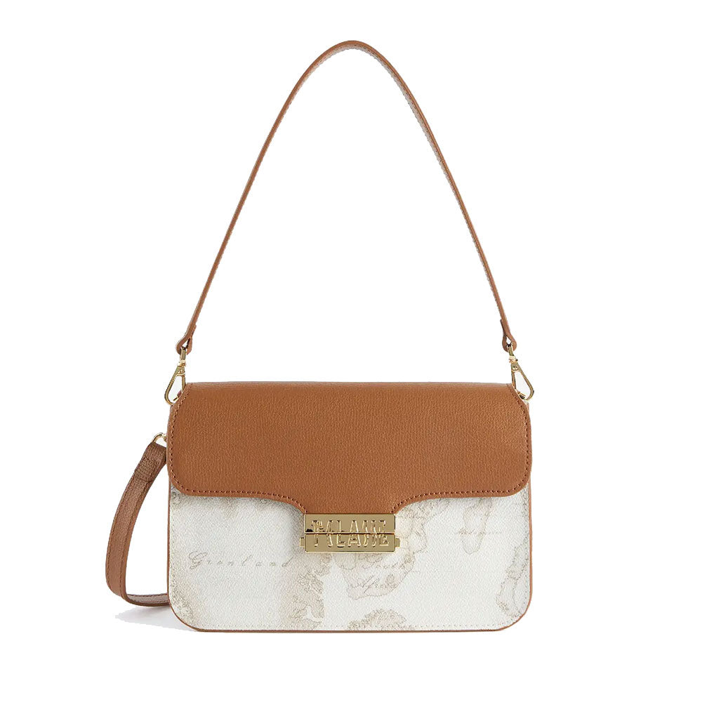 Borsa con Patta a Tracolla 1A Classe Alviero Martini linea Gold Touch Geo White LC06
