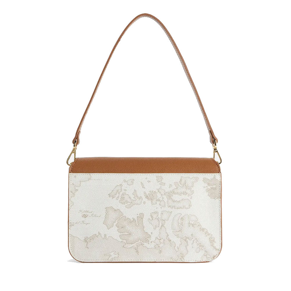 Borsa con Patta a Tracolla 1A Classe Alviero Martini linea Gold Touch Geo White LC06