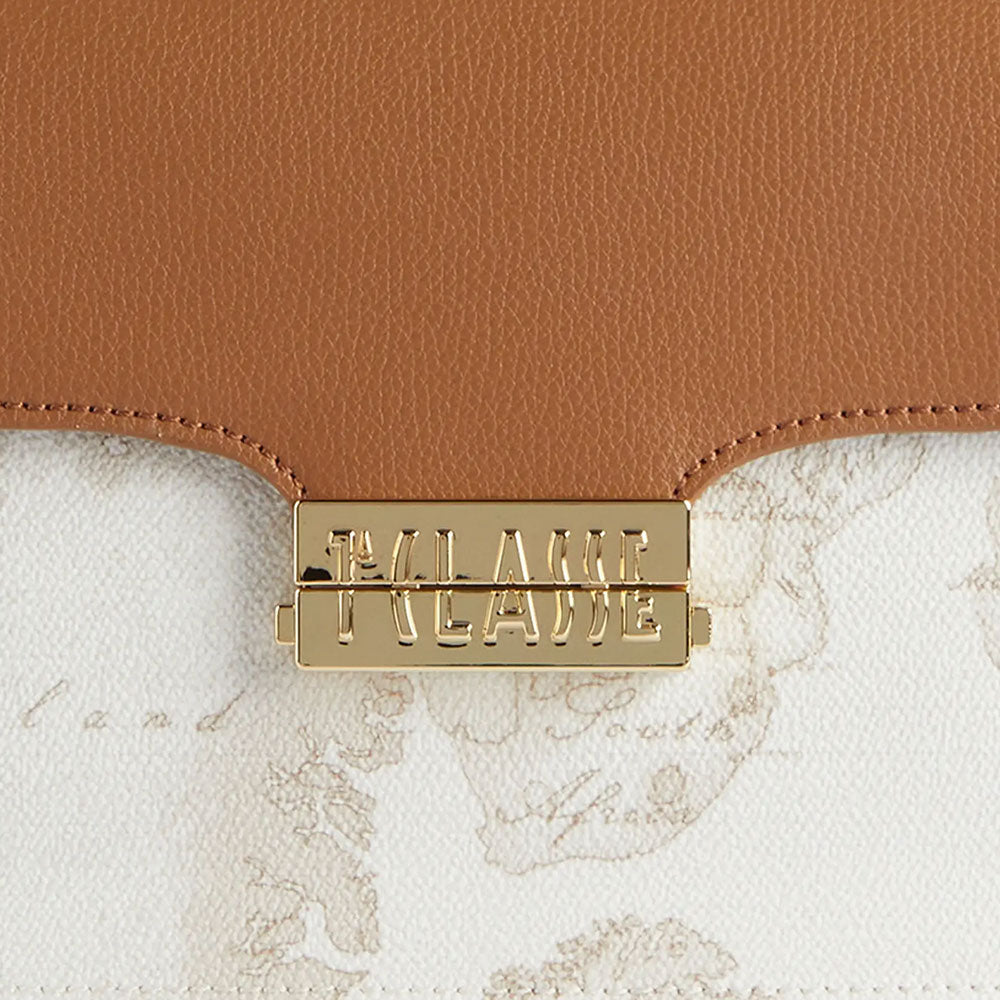 Borsa con Patta a Tracolla 1A Classe Alviero Martini linea Gold Touch Geo White LC06