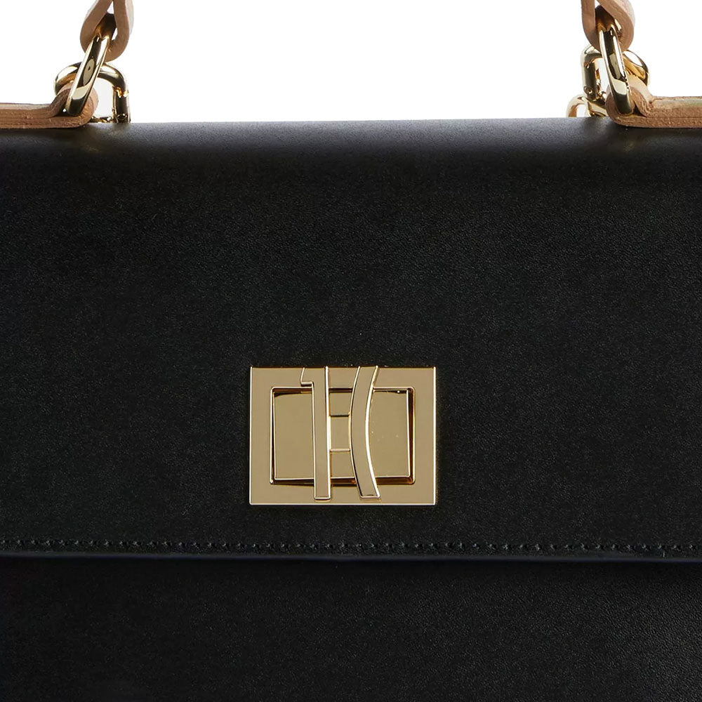 Mini Tote 1A Classe Alviero Martini linea Elegance Coast in Pelle Nera LC07