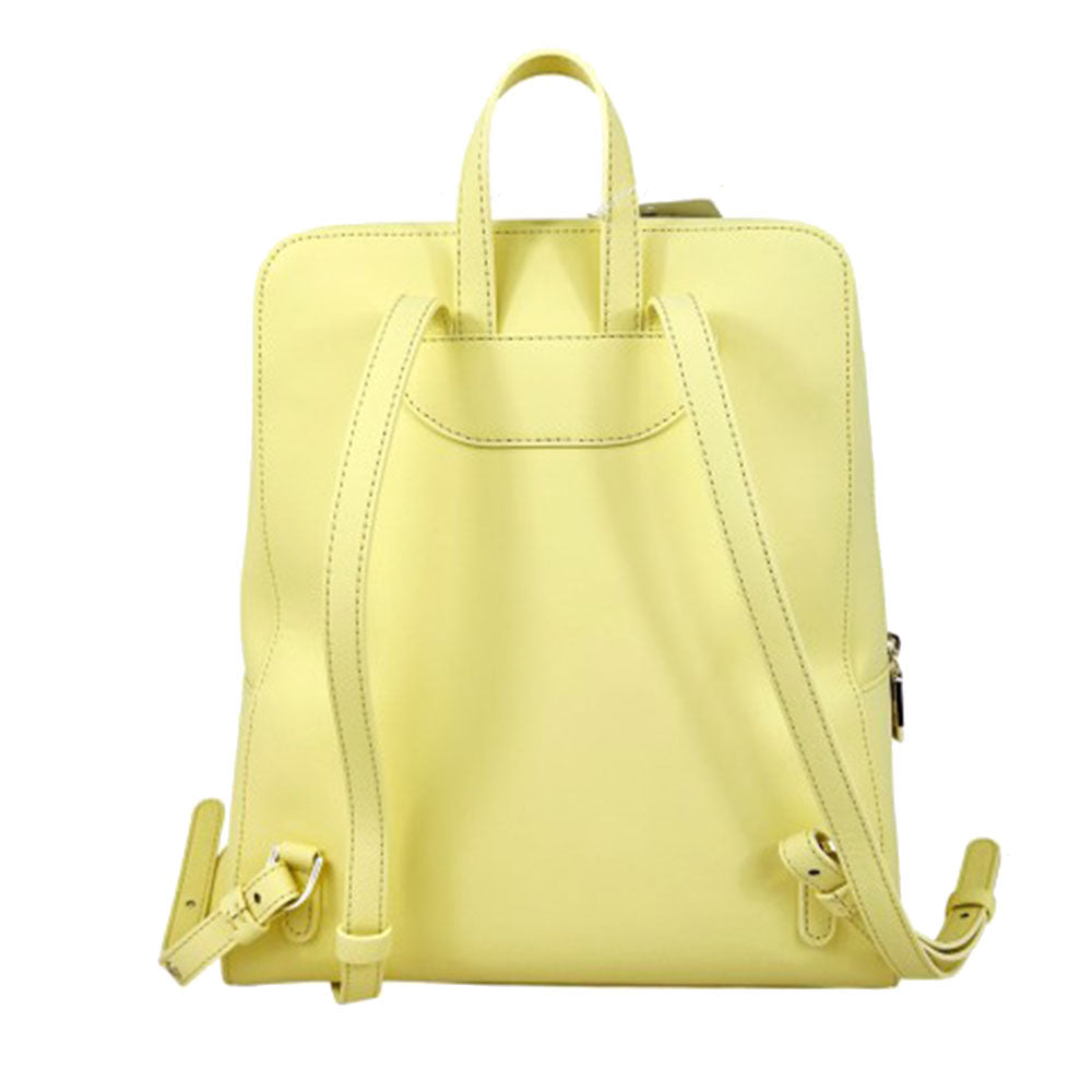 Damenrucksack 1A Classe Alviero Martini Geo Mirage Linie aus gelbem gummiertem Stoff LC69