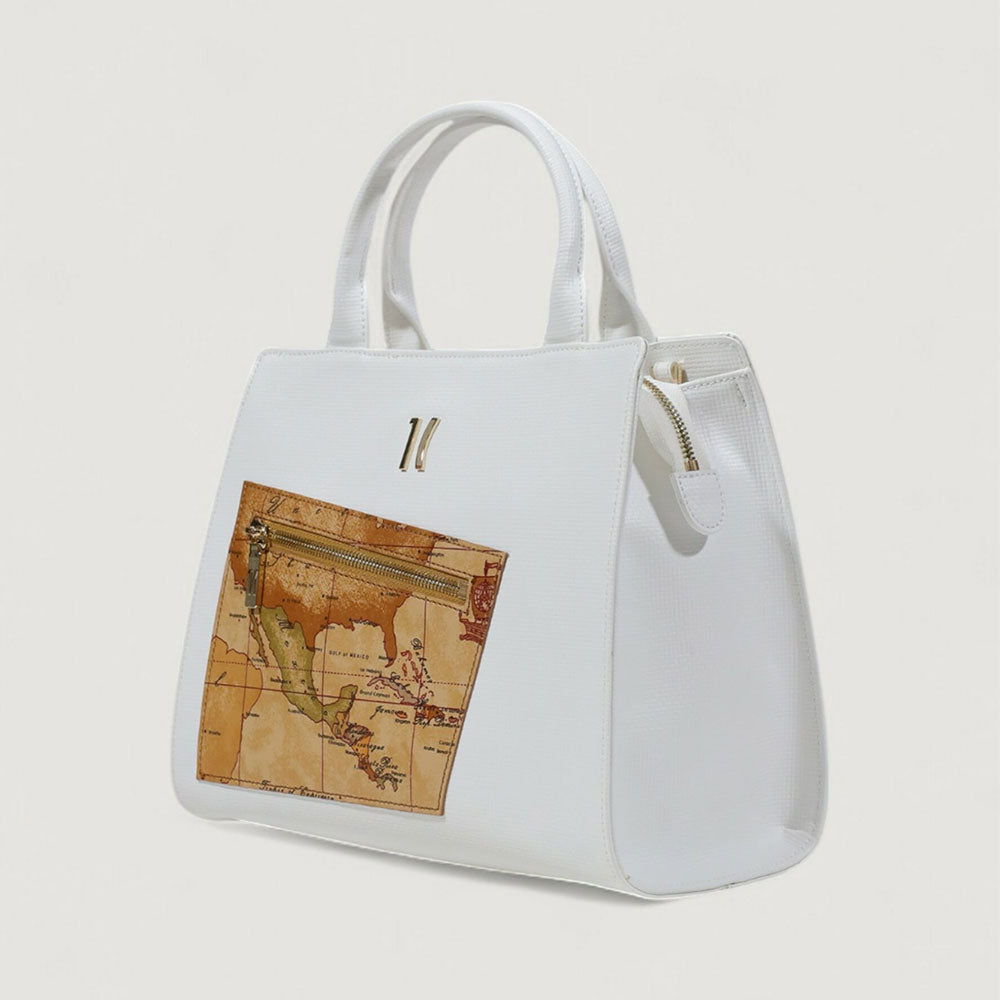 Damenhandtasche 1A Classe Alviero Martini Geo Pagoda White Line LC71