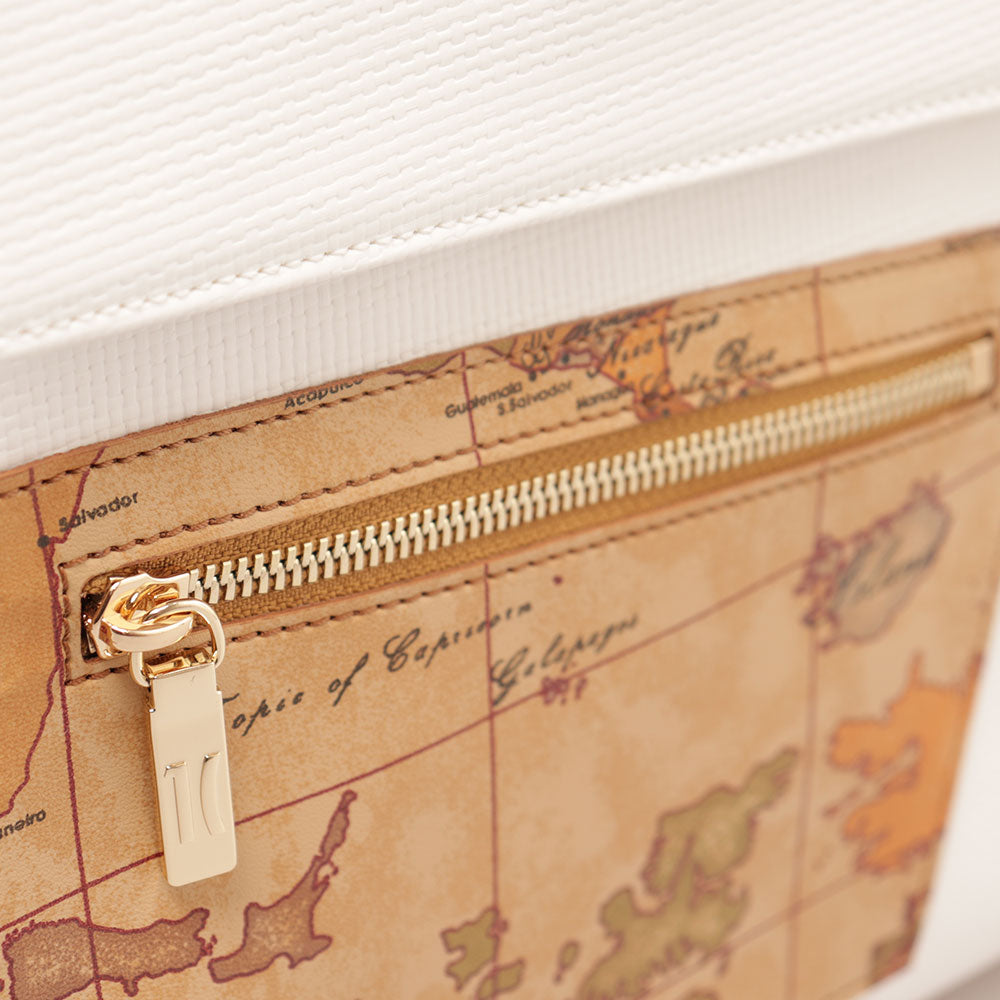 Zaino Donna 1A Classe Alviero Martini linea Geo Pagoda Bianco LC74