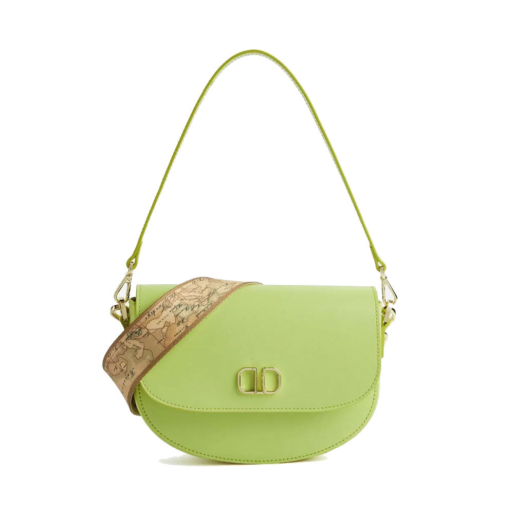 Borsa Sottospalla 1A Classe Alviero Martini linea Geo Summer Feeling in Pelle Verde Mela LC91