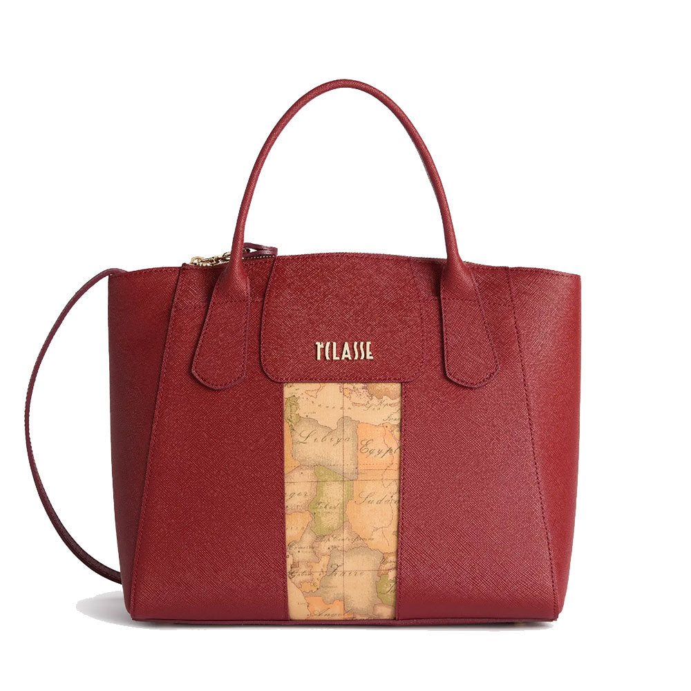Borsa a mano rossa da Donna con inserti in metallo dorati Lora Ferres Borsa a mano rossa da Donna con inserti in metallo dorati Lora Ferres