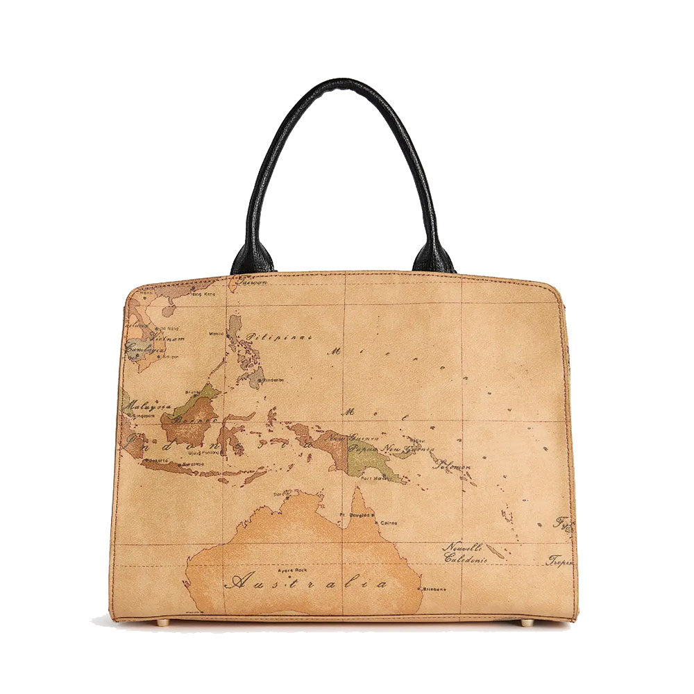 Alviero Martini 1A Classe Handtasche Valley Geo Linie Geo Classic und Farbe Schwarz LD63