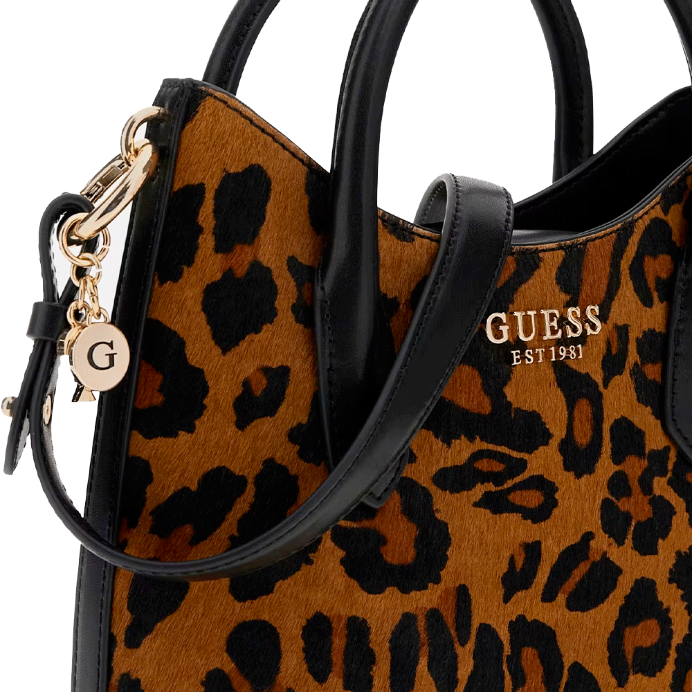 Borsa Donna a Mano in Pelle GUESS Linea Domitilla colore Leopard