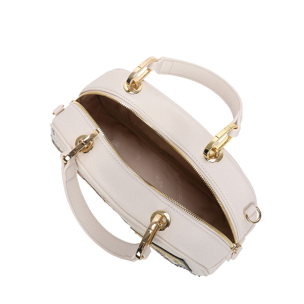 BRACCIALINI Damenhandtasche Cartoline LT Linie Elfenbein Porky und Petunia Druck