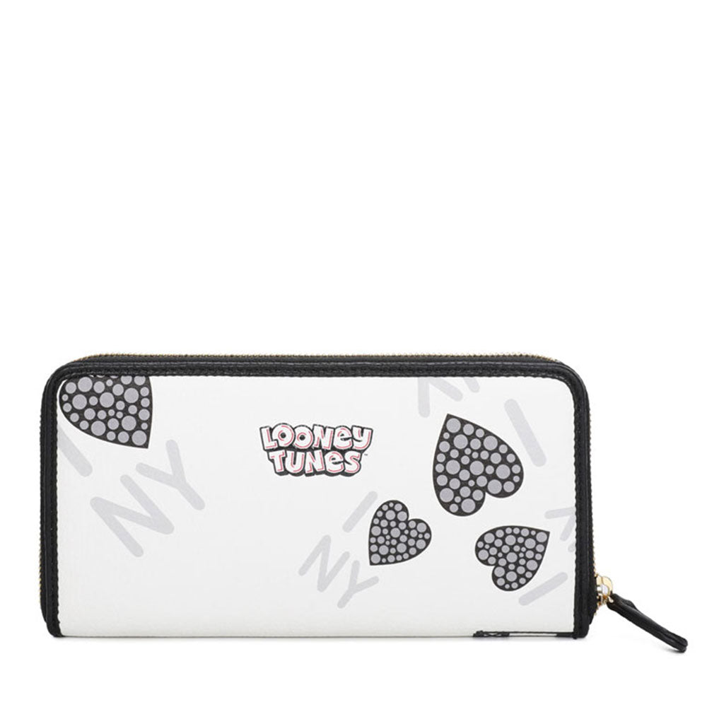 BRACCIALINI Damen-Geldbörse mit Rundum-Reißverschluss und Bugs- und Lola-Bunny-Print
