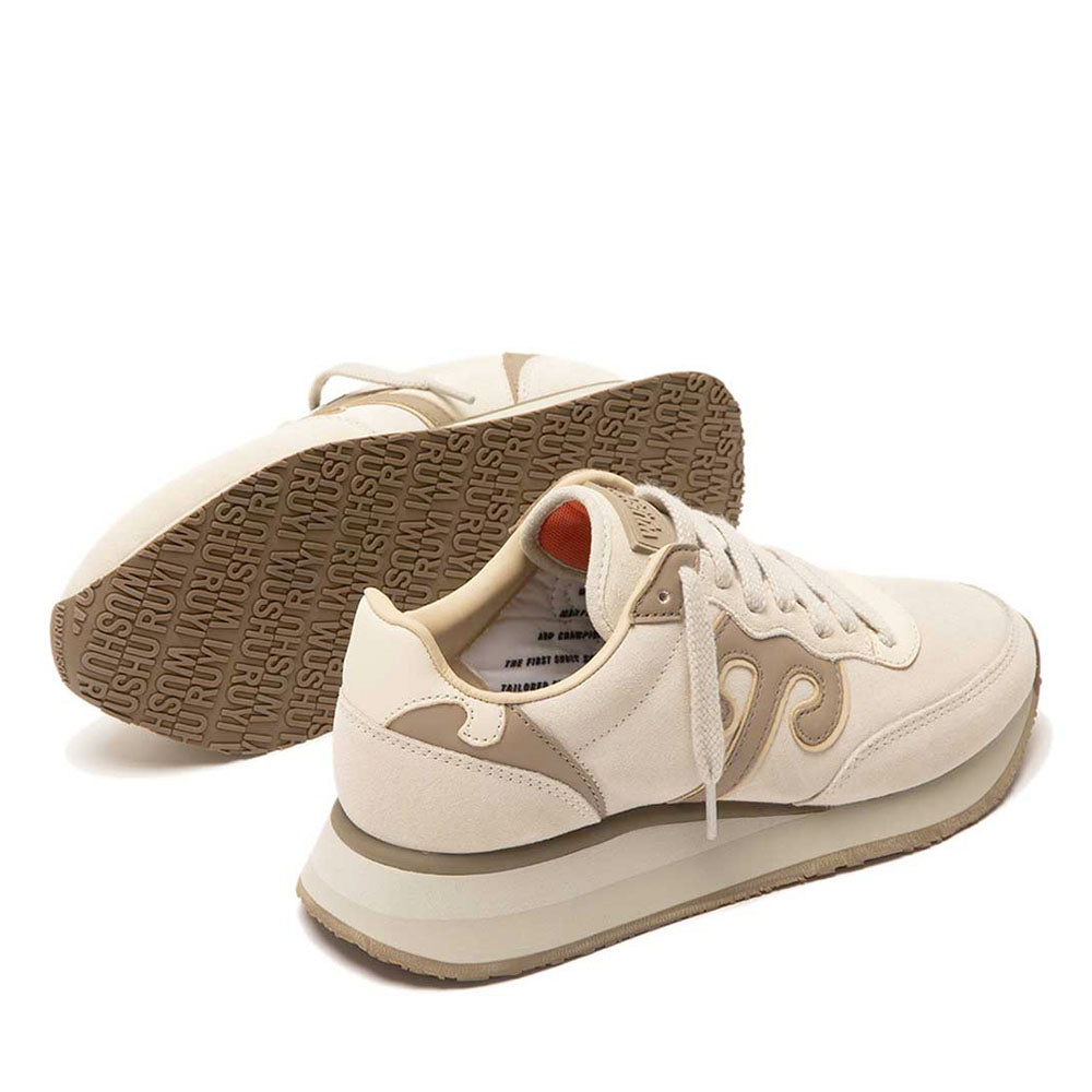 Sneakers Donna WUSHU RUYI Master All Suede MAS01 in Camoscio Snow White e Macchiato Milk