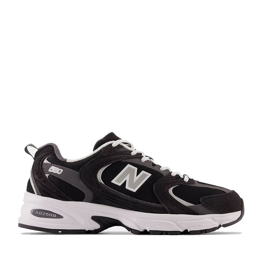 Scarpe Running NEW BALANCE Sneakers 530 in Tessuto Sintetico e Mesh colore Black Magnet e Silver