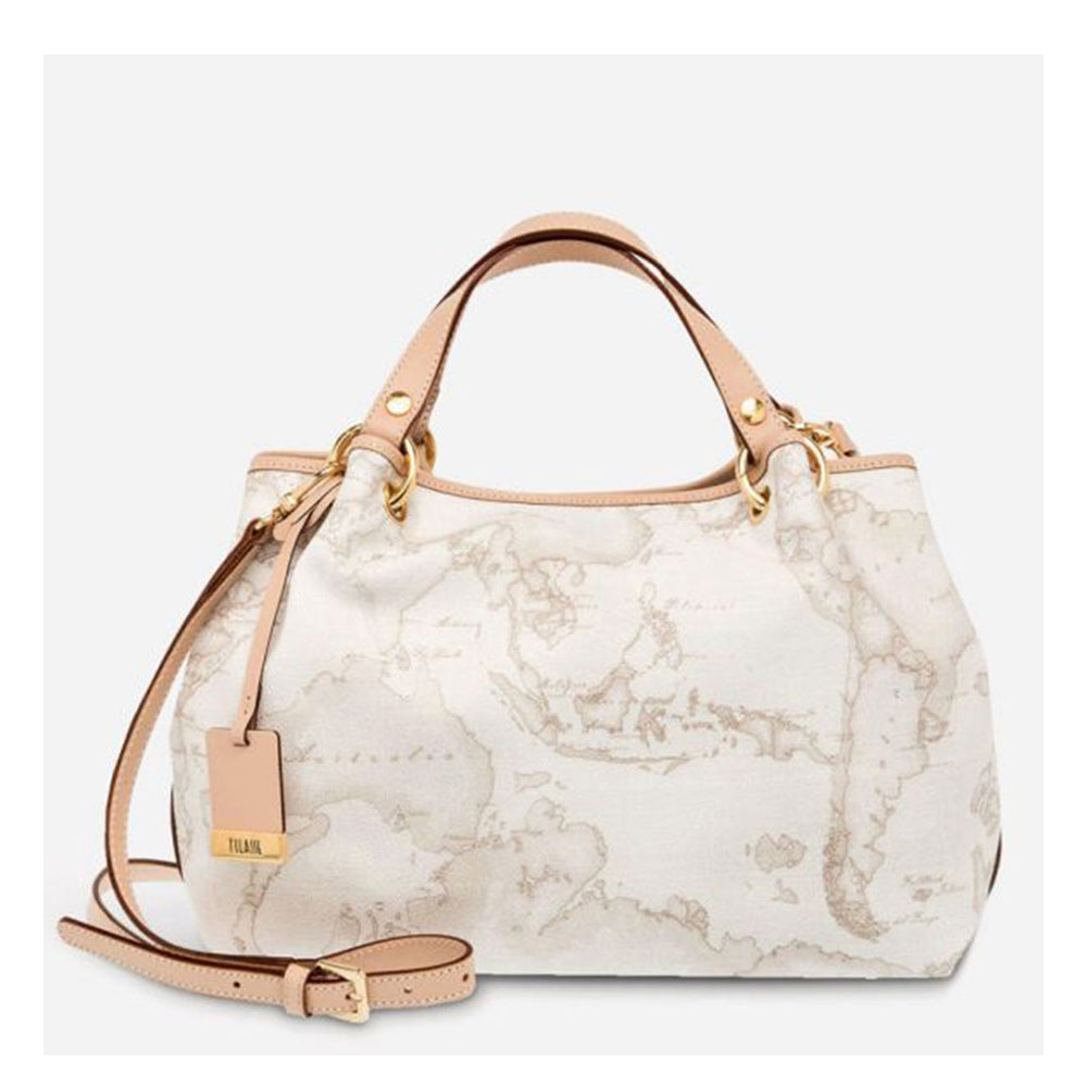 Borsa Donna a Mano con Tracolla 1A Classe Alviero Martini linea Geo White N148
