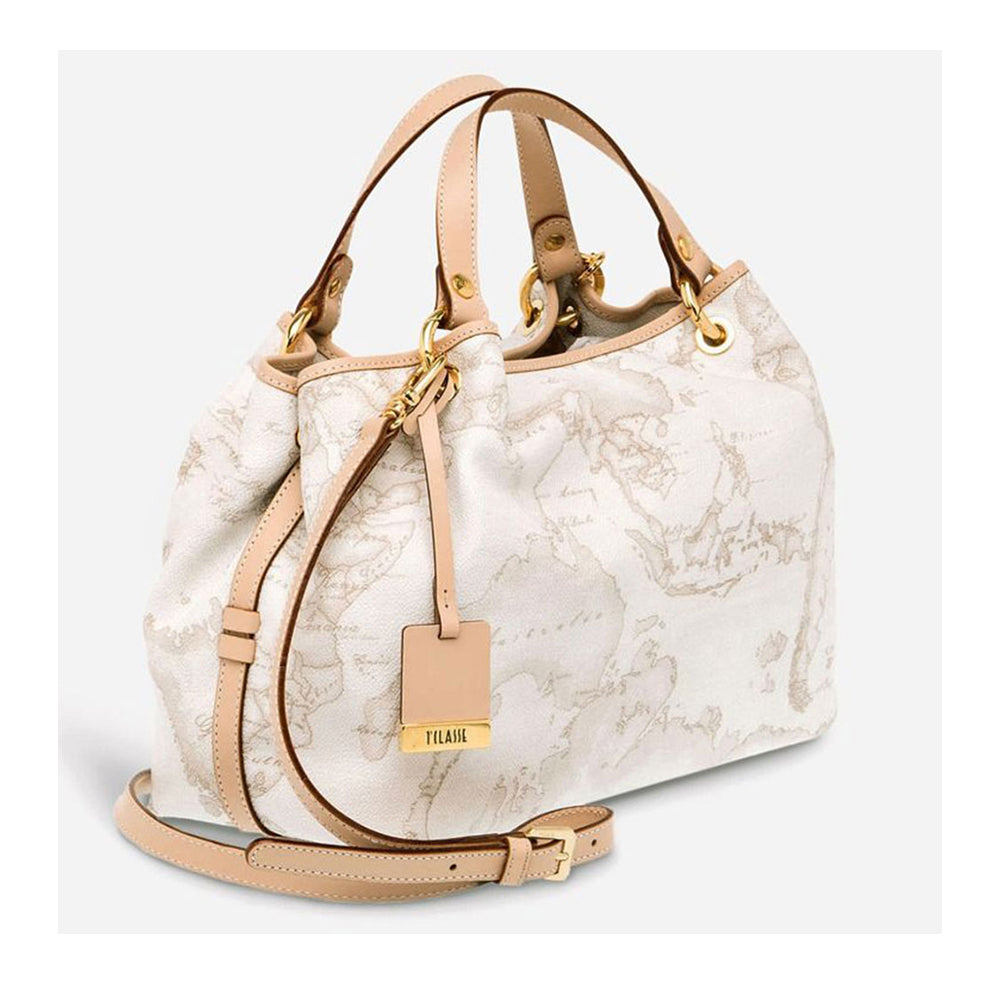 Borsa Donna a Mano con Tracolla 1A Classe Alviero Martini linea Geo White N148