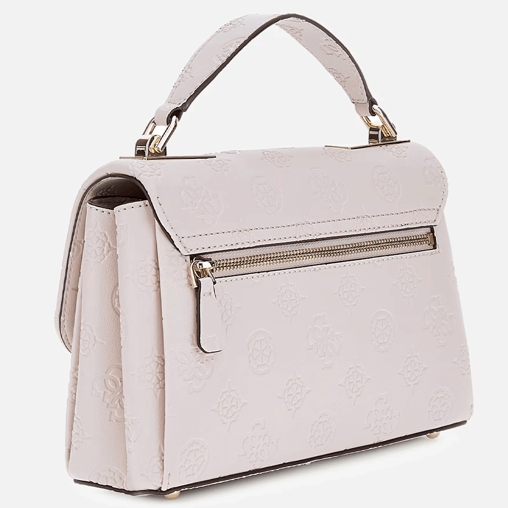 Borsa Donna a Mano con Tracolla GUESS Linea Tisha colore Stone Logo Misura Piccola