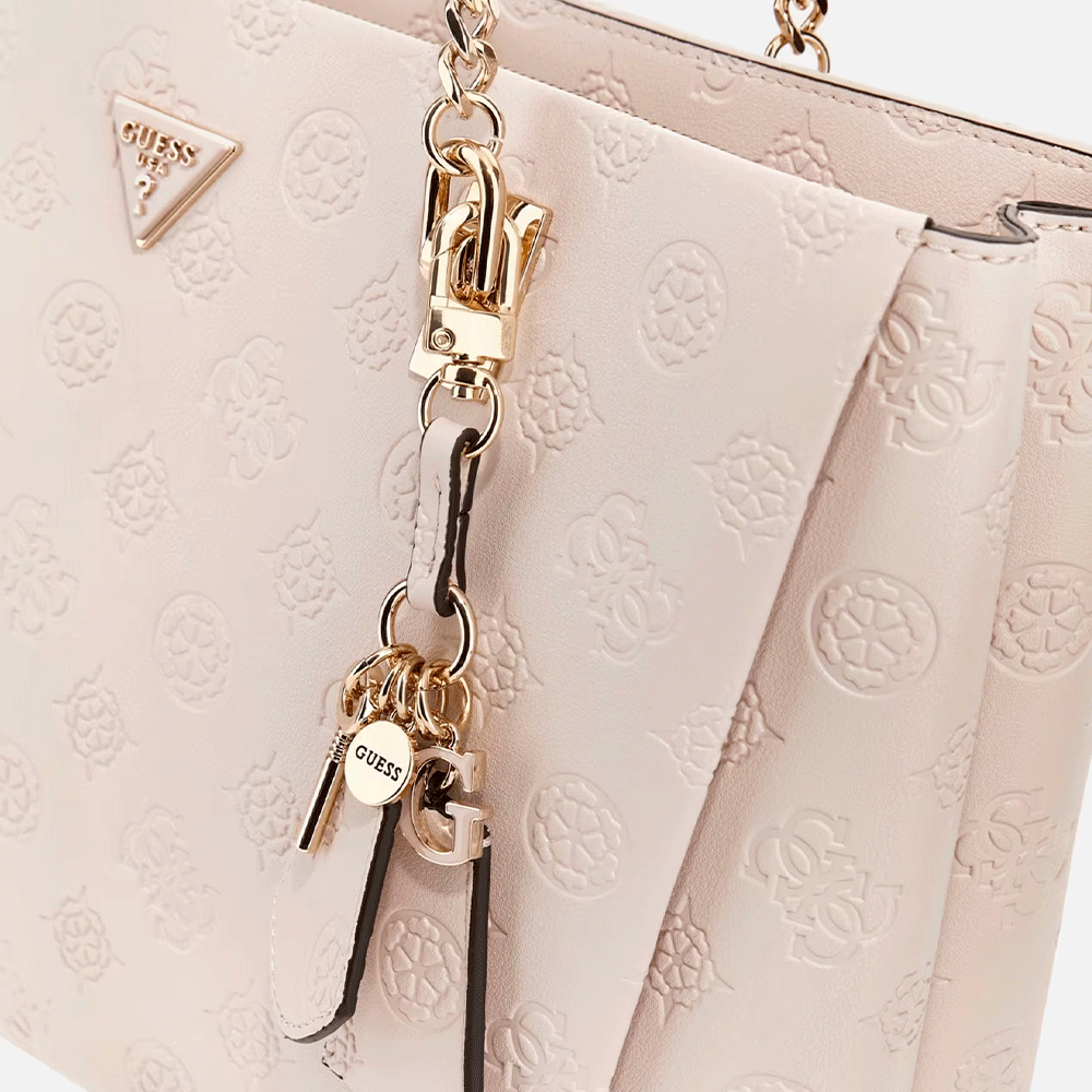 Borsa Donna Shopper a Spalla GUESS Linea Tisha colore Stone Logo