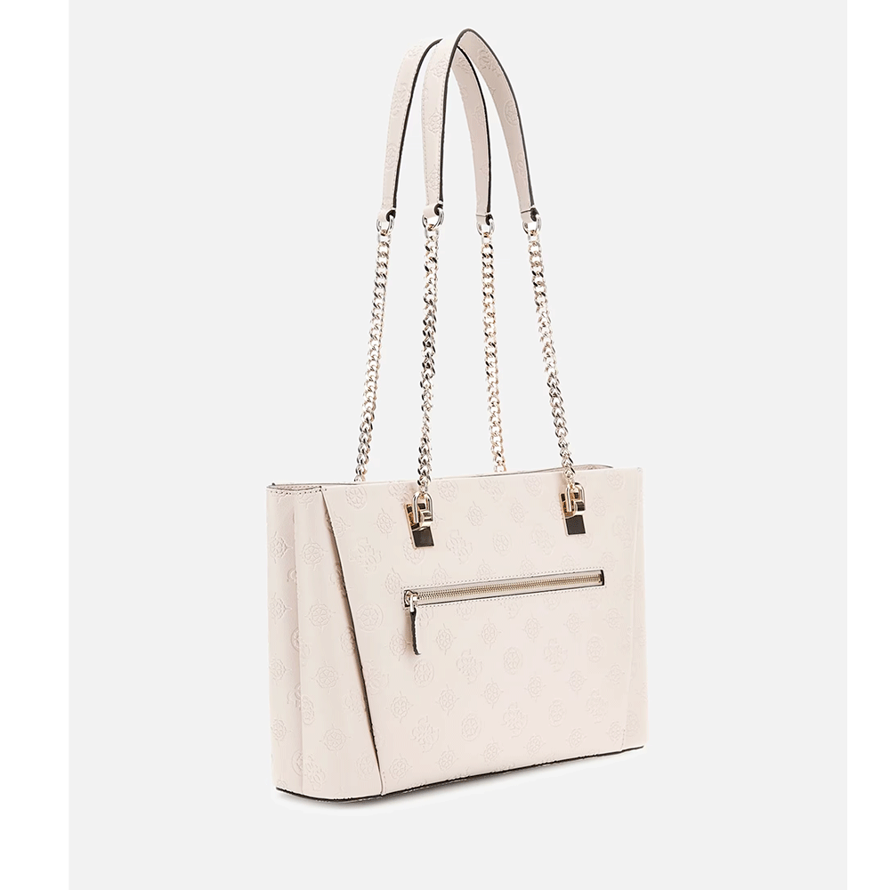 Borsa Donna Shopper a Spalla GUESS Linea Tisha colore Stone Logo