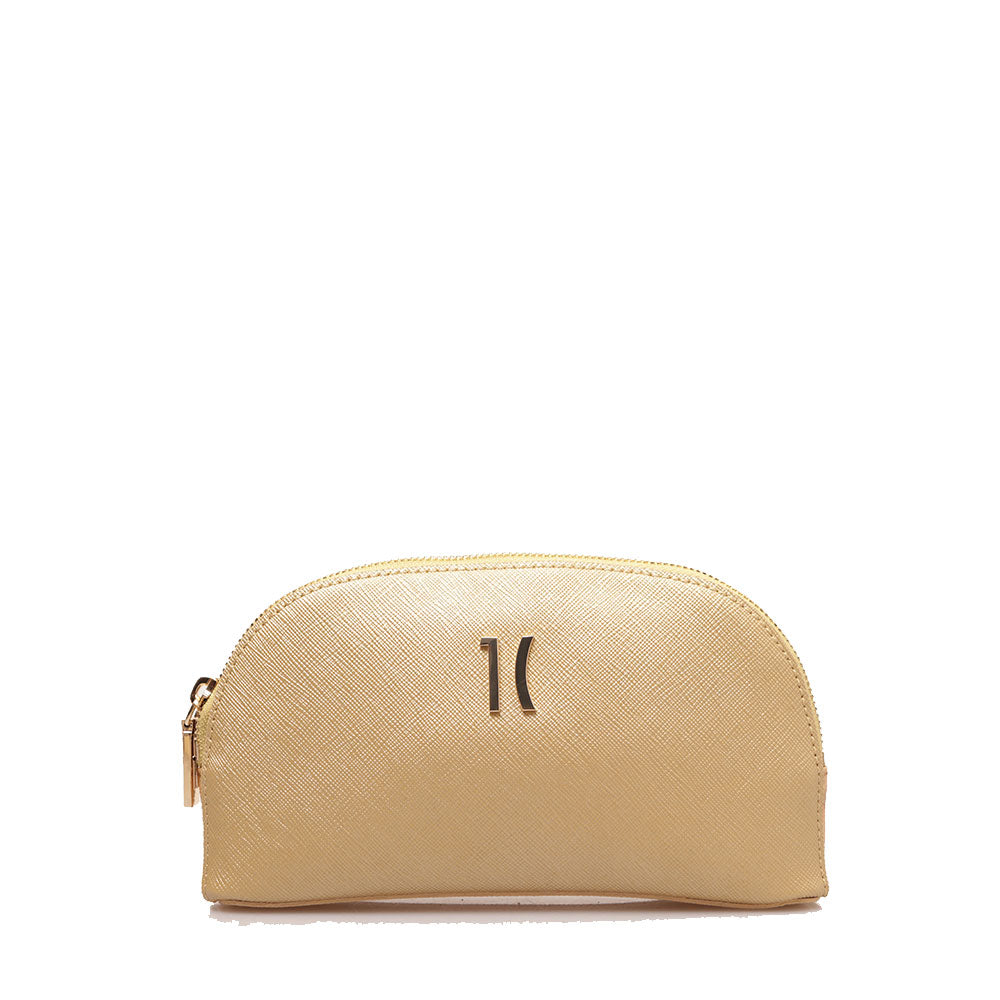 Kosmetiktasche 1A Klasse Alviero Martini Flying City Linie Hellgold PN94